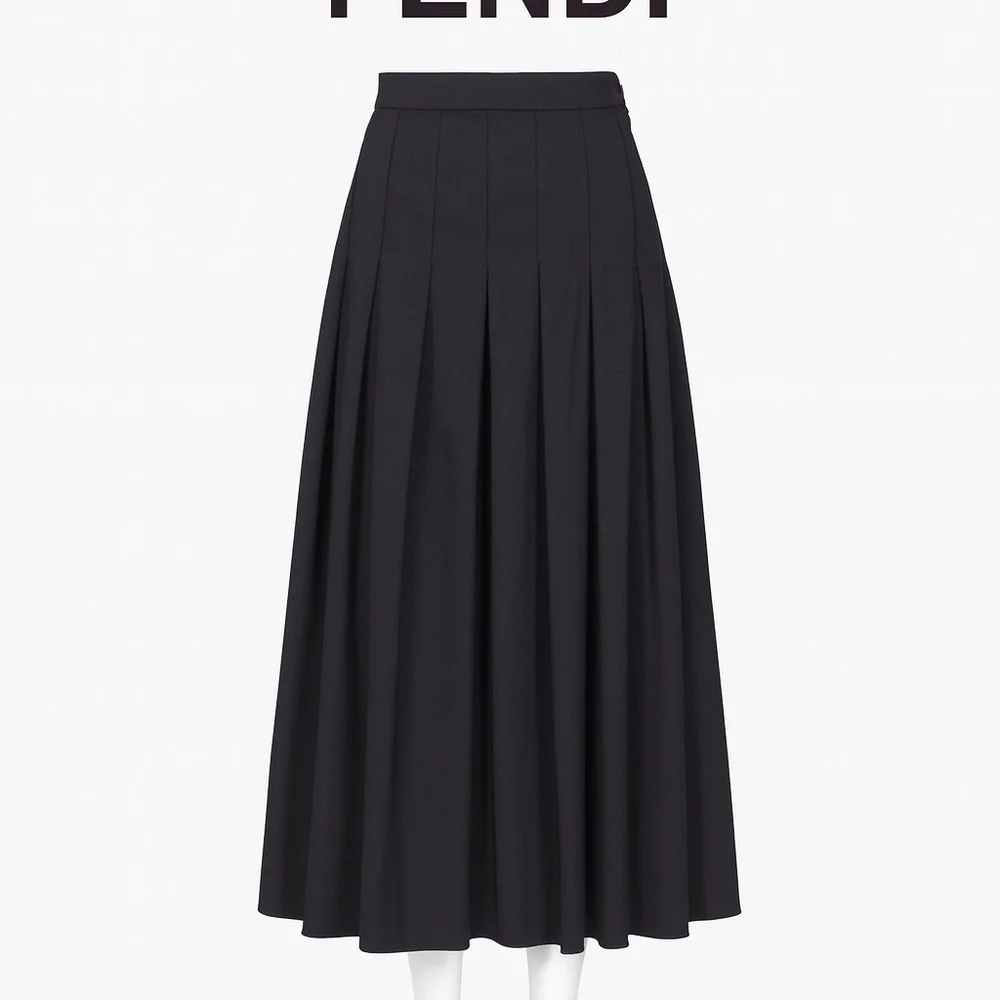 Fendi black pleated